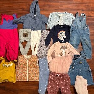 Large toddler girl clothing bundle